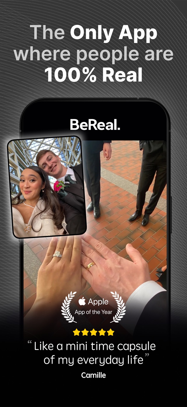 BeReal 双镜头拍摄界面